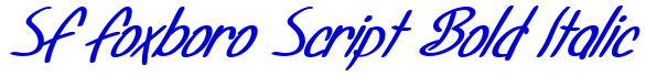SF Foxboro Script Bold Italic font